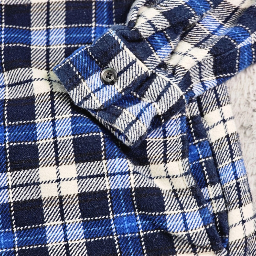 Orvis Shirts Mens Large Lot 2 Blue Plaid Flannel Long Sleeve Button Up Outdoor - Picture 8 of 14
